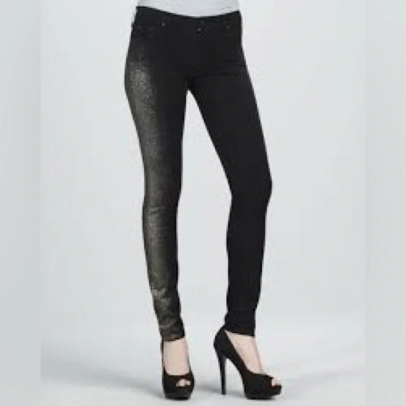 Mother The Looker in All That Glitters is Gold Skinny Jeans - Size 25 - Picture 1 of 12